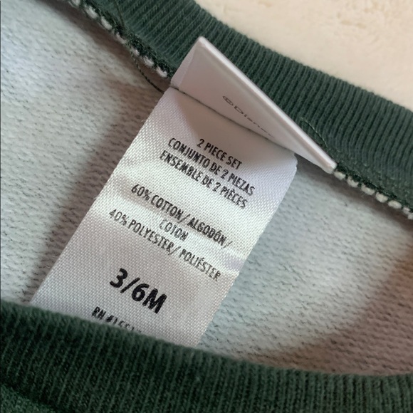 Disney Mickey Mouse Dark Green 2 pc. Jogger Set 3-6M - Picture 8 of 9